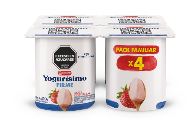 Yogurisimo pack x4 frutilla firme