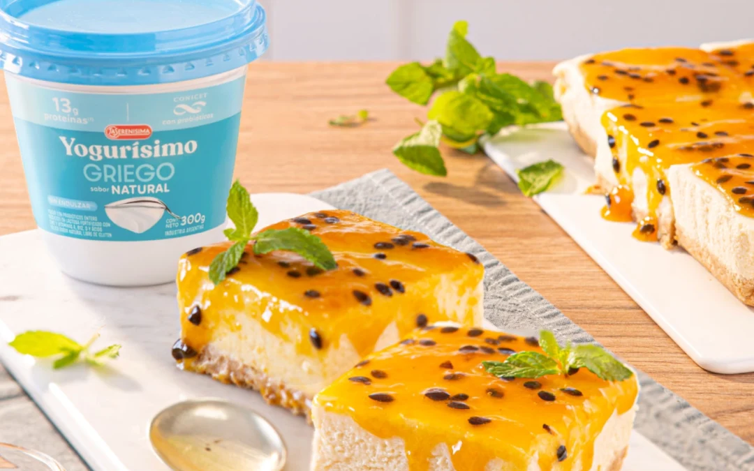 MINI CHEESECAKES CON SALSA DE MARACUYÁ