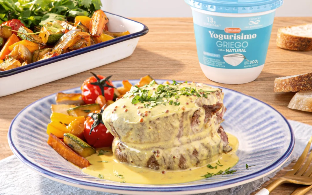 LOMO CON SALSA DE YOGUR Y MOSTAZA