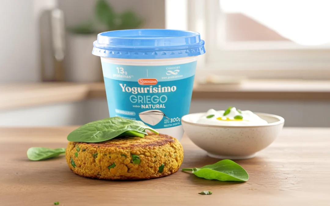 HAMBURGUESAS DE GARBANZOS Y ZANAHORIA CON ADEREZO DE YOGUR