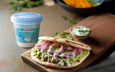 PAN PITA CON PURÉ DE PALTA Y GARBANZOS