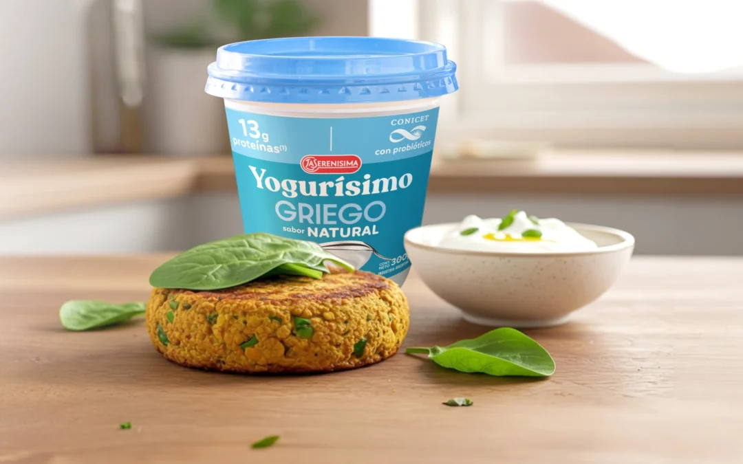 HAMBURGUESAS DE GARBANZOS Y ZANAHORIA CON ADEREZO DE YOGUR