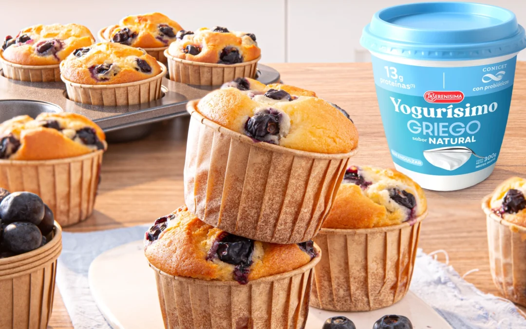 MUFFINS DE YOGUR Y ARÁNDANOS