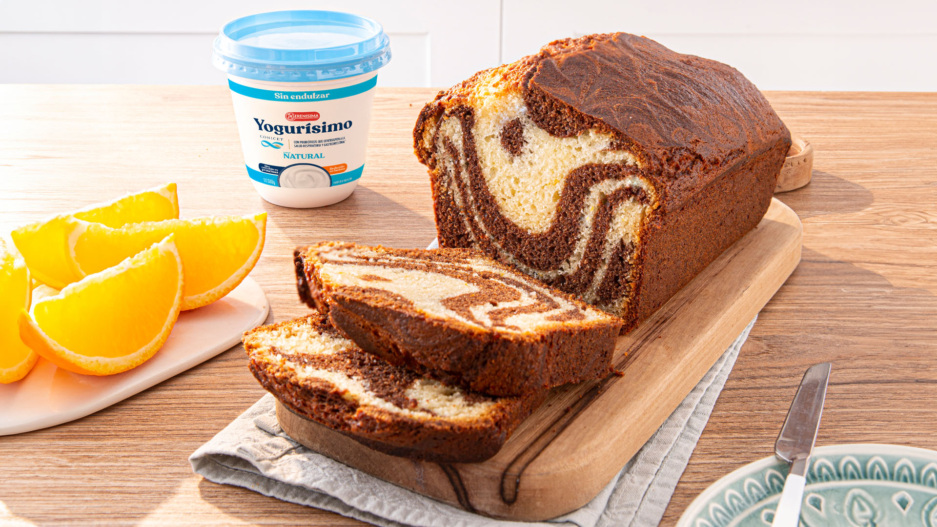 Budín marmolado con Yogurísimo