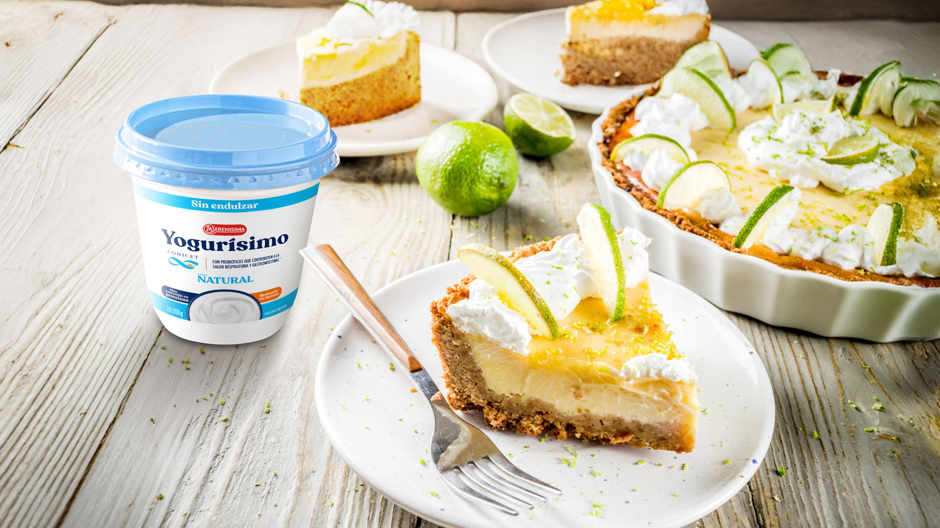 Key lime pie con yogur de Yogurísimo