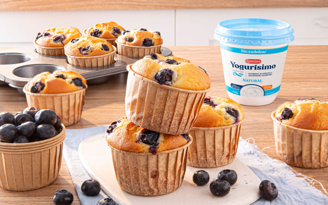 MUFFINS DE YOGUR Y ARÁNDANOS