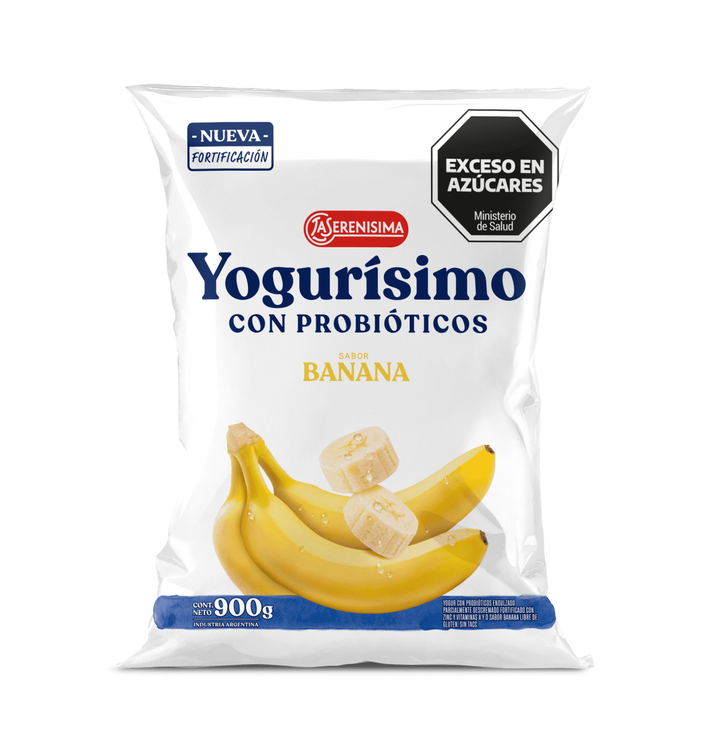 Yogurísimo yogur banana en sachet 900g