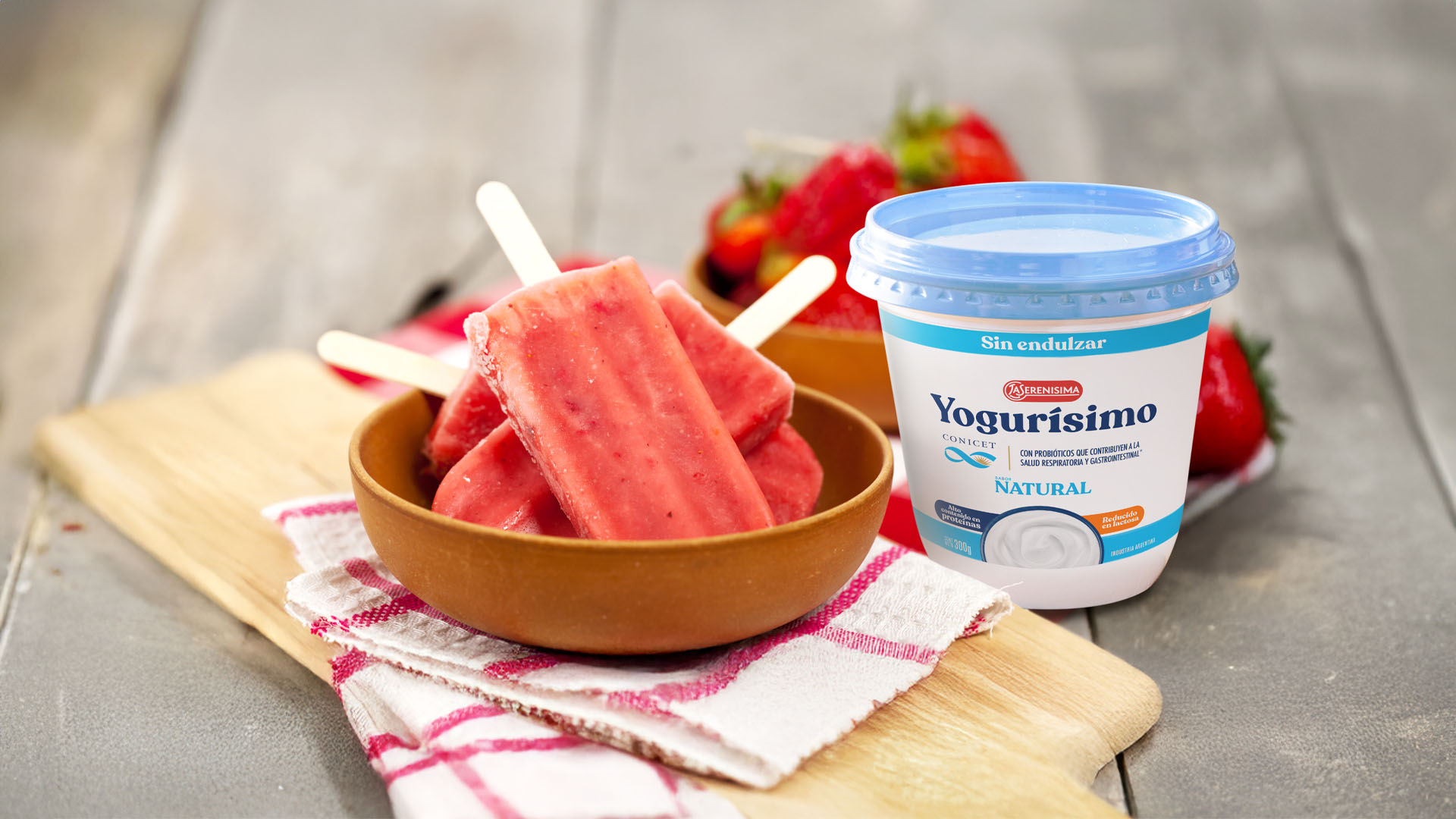 Paletas de Helado casero con yogur Yogurísimo