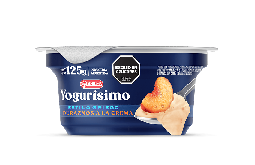 YOGURISIMO GRIEGO DURAZNOS FRUTILLAS A LA CREMA