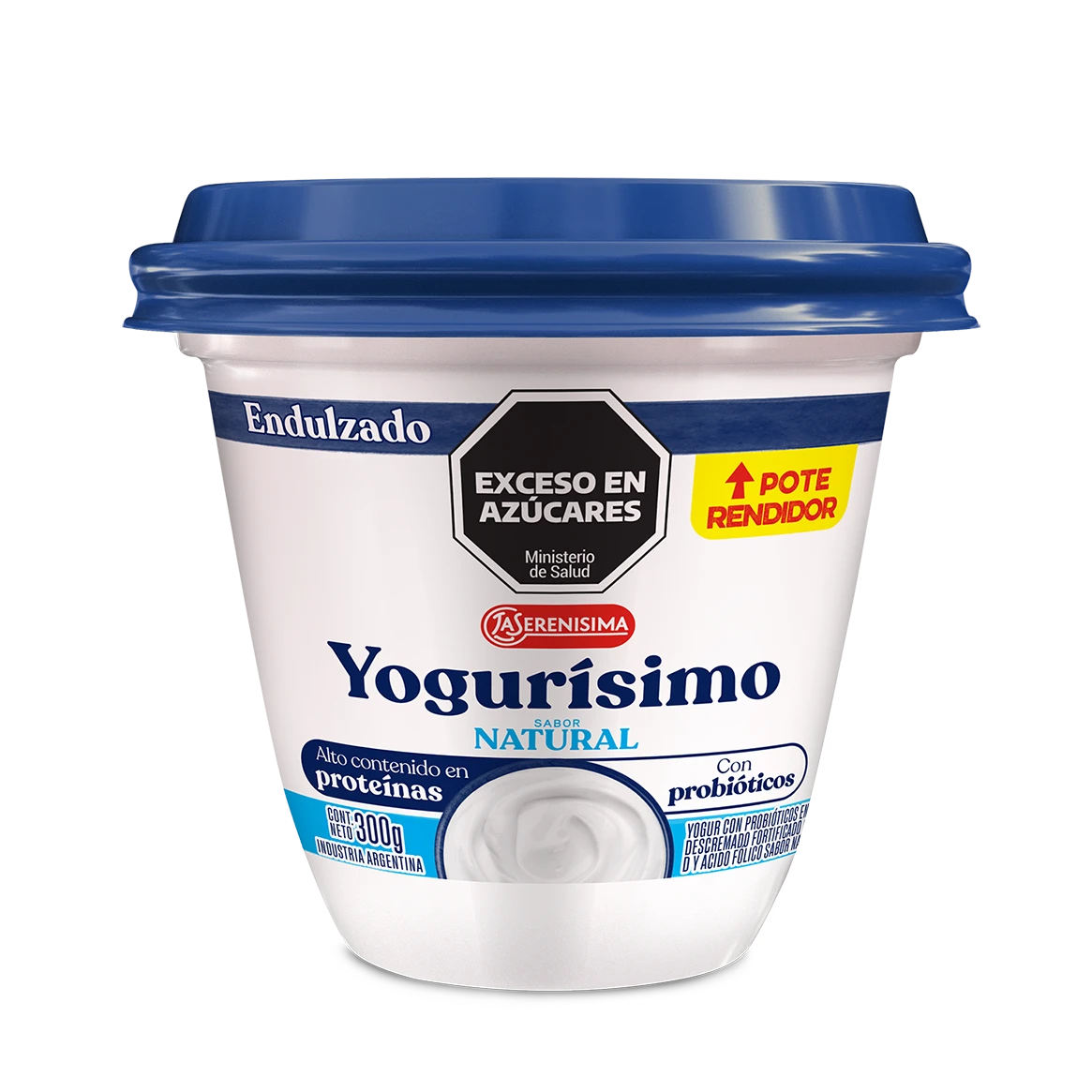 Yogurísimo entero Big Pot natural endulzado con azucar de caña
