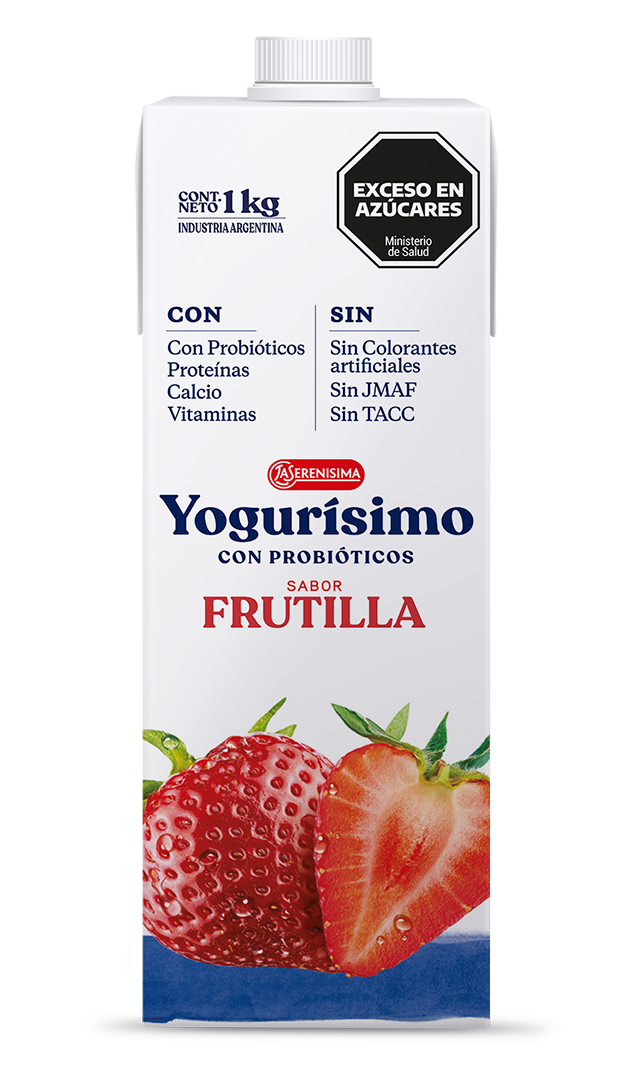 Yogur en caja sabor frutilla Yogurísimo